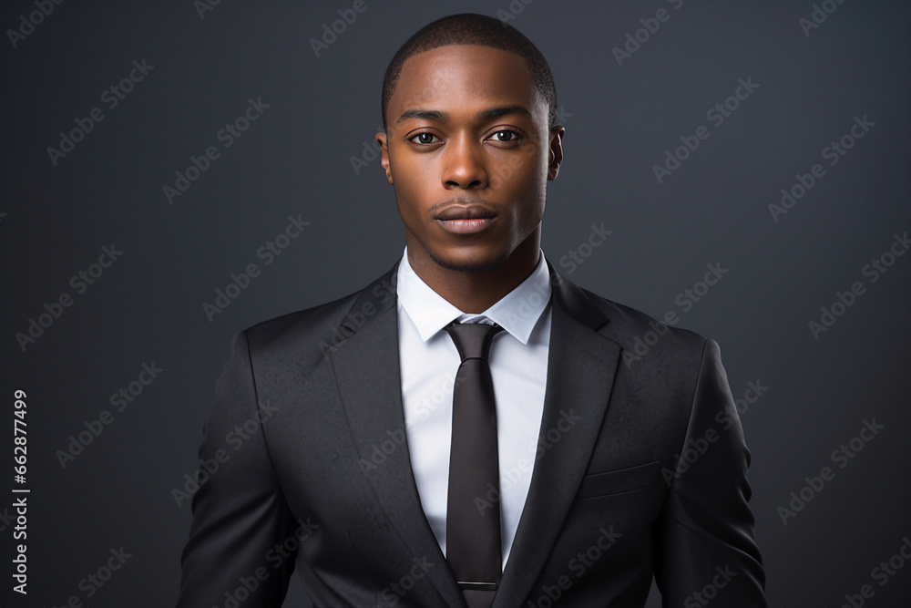 Generative AI picture image of attractive confident young businessman guy hot model appearance isolated on dark grey color background Generative AI picture image of attractive confident young businessman guy hot model appearance isolated on dark grey color background