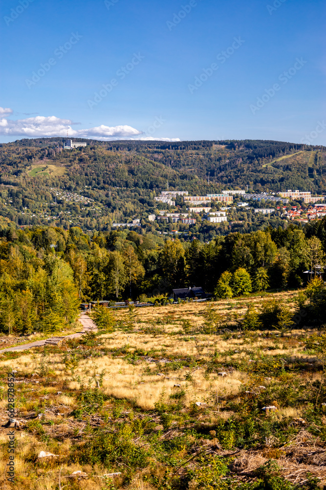 Herbstliche Fahrradrunde auf den Höhenweg des Thüringer Waldes über Oberhof und Suhl - Thüringen - Deutschland