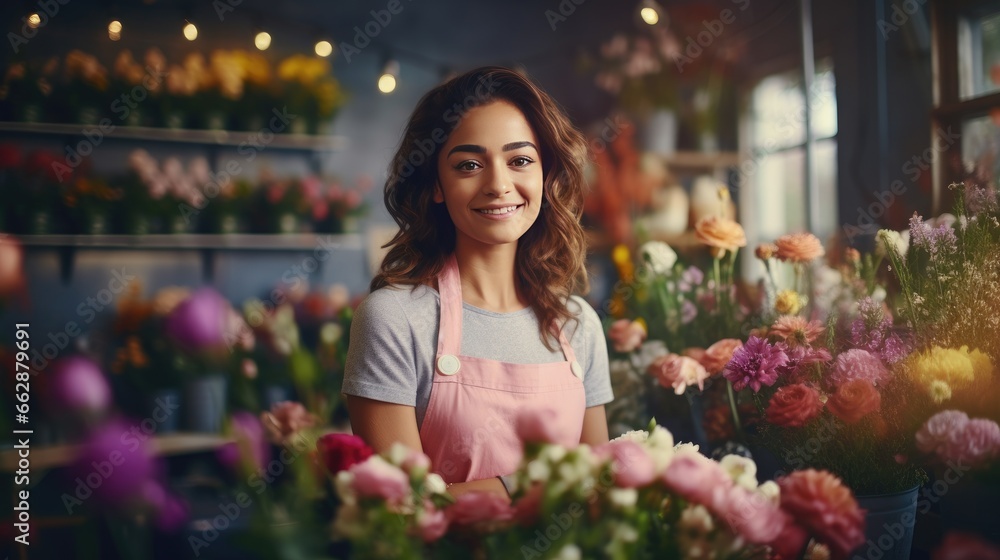 Flower shop worker