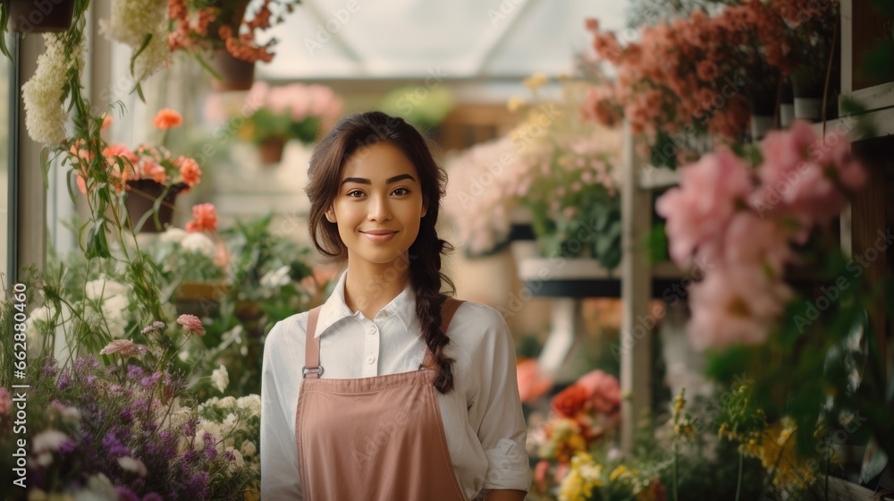 Flower shop worker