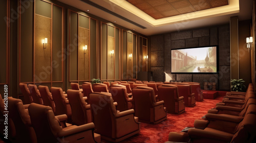 Luxury cinema theater room