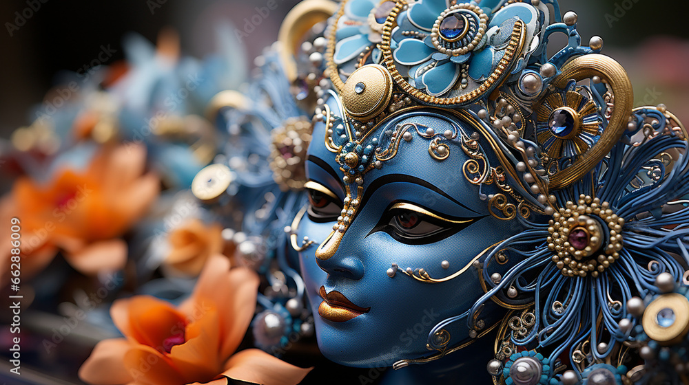 Float Detail: A close-up of a parade float, showcasing its intricate design and decorations.