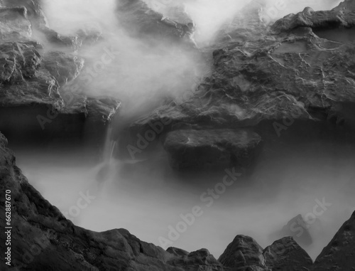 Tidal Abstract (Surf Spilling over Rocks)