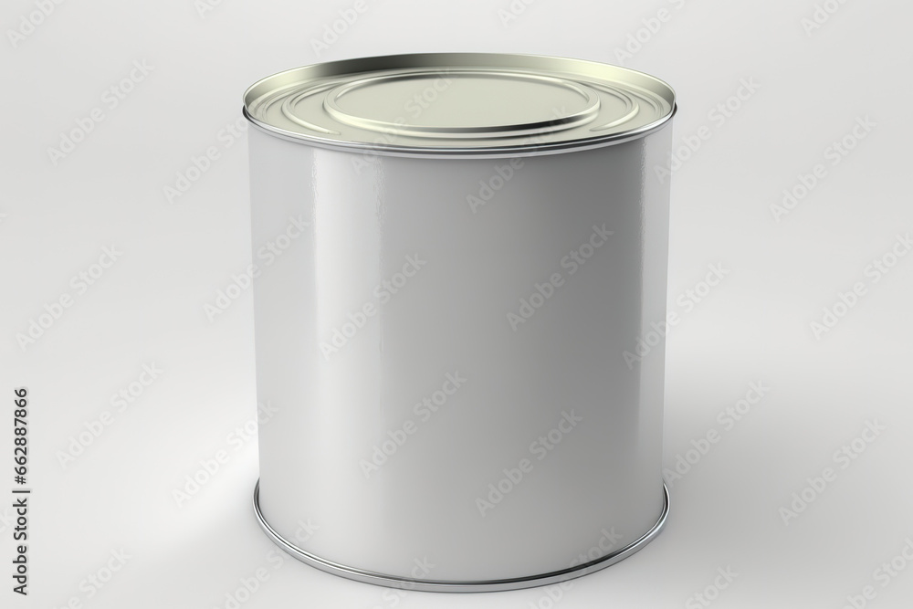 White paint can. Generative AI White paint can. Generative AI