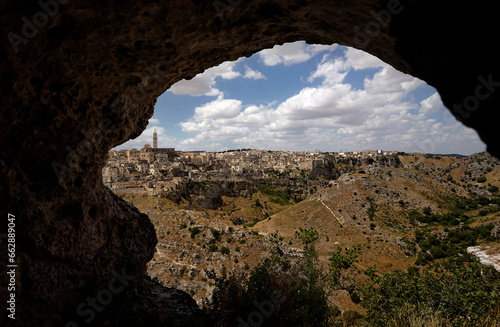 View of the old town of Matera, Italy