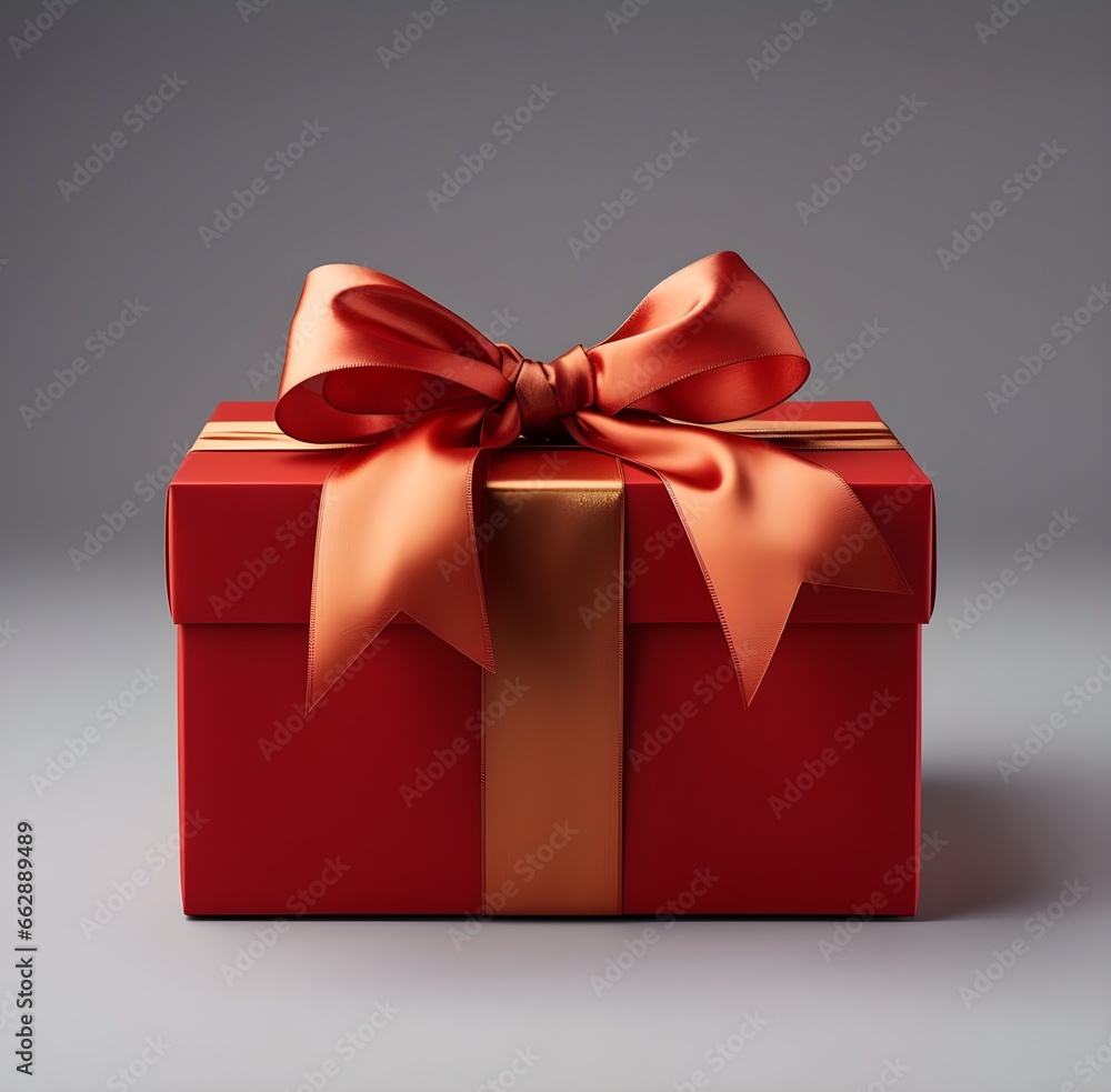 Luxury gift box with gold ribbon Luxury gift box with gold ribbon