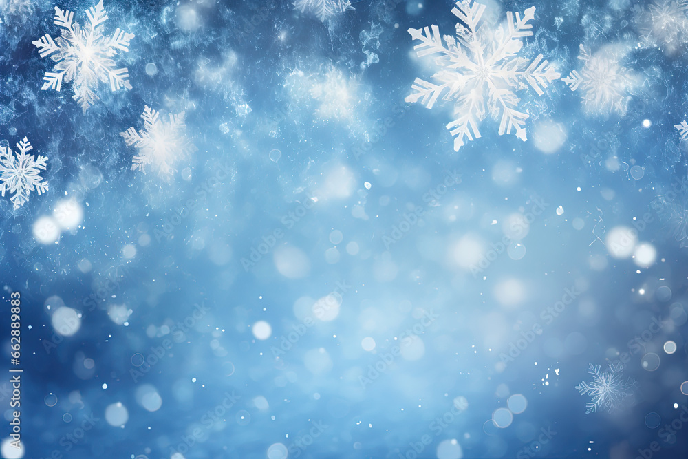 Christmas background with snowflakes and bokeh. Winter holidays celebration backdrop with snow on blurred background. Christmas background with snowflakes and bokeh. Winter holidays celebration backdrop with snow on blurred background.