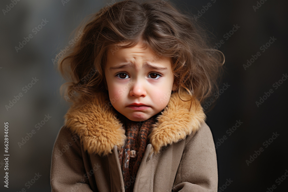 little girl child sadly, tears on the cheeks little girl child sadly, tears on the cheeks