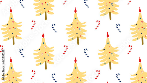 Seamless Christmas or New Year pattern, gift wrapping. Vector illustration