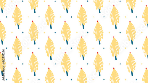 Seamless Christmas or New Year pattern, gift wrapping. Vector illustration