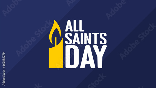 All Saints Day. November 1.Template for banner, greeting card, poster background. Vector illustration