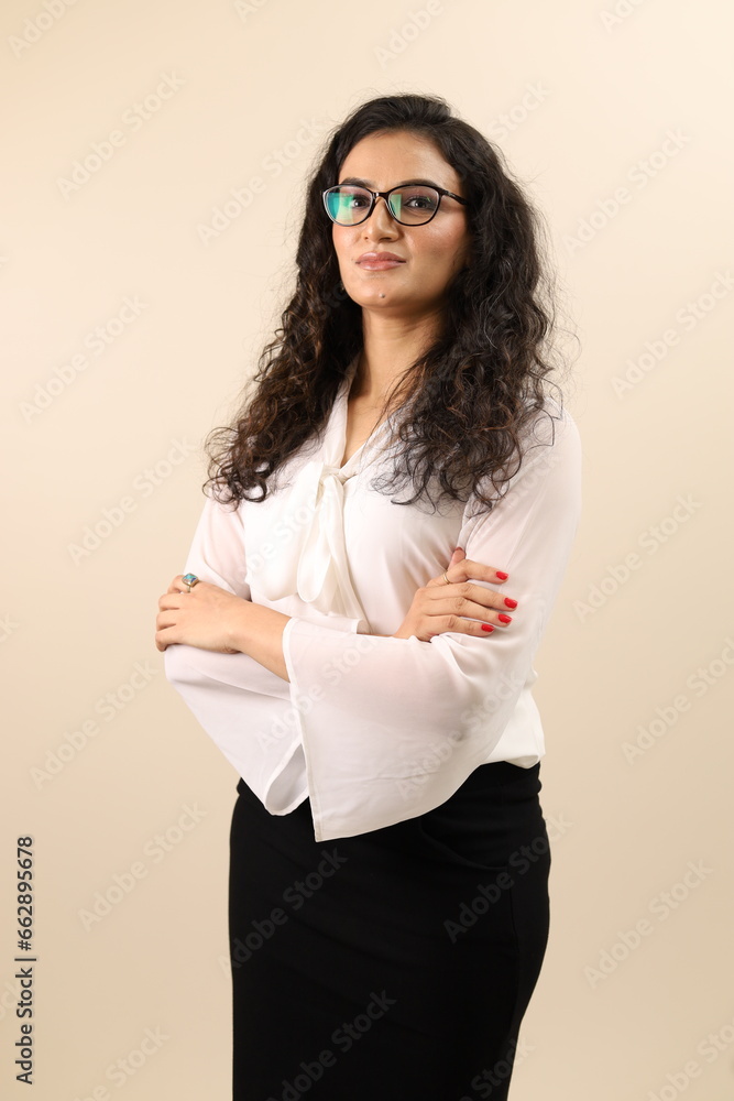 Corporate executive girl in office premise in a professional office attire. Confident woman in office. News channel. TV News Editor, office senior. Corporate executive girl in office premise in a professional office attire. Confident woman in office. News channel. TV News Editor, office senior.