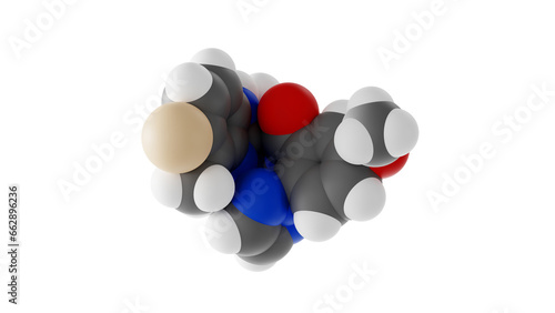 daridorexant molecule, quviviq, molecular structure, isolated 3d model van der Waals