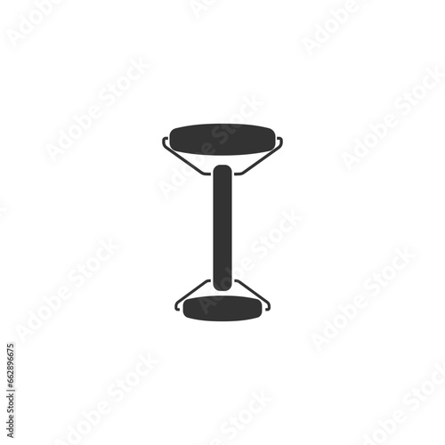 Jade massage nephrite quartz roller icon illustration. Vector