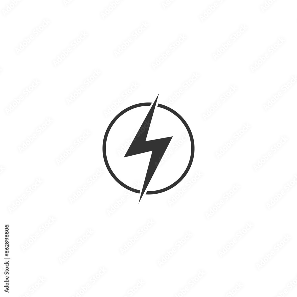 Lightning, electric power vector logo design element. Energy and thunder electricity symbol concept. Lightning bolt sign in the circle. Power fast speed logotype Lightning, electric power vector logo design element. Energy and thunder electricity symbol concept. Lightning bolt sign in the circle. Power fast speed logotype