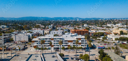 aerial views taken with a drone of the Culver City area in Los Angeles, California. © Adam