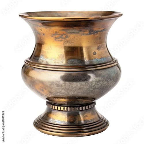 Old spittoon isolated on a transparent background.