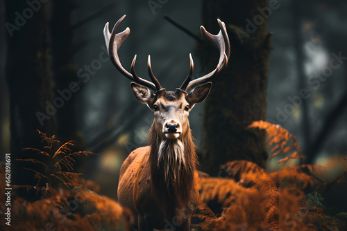 red deer in the forest © Chandler