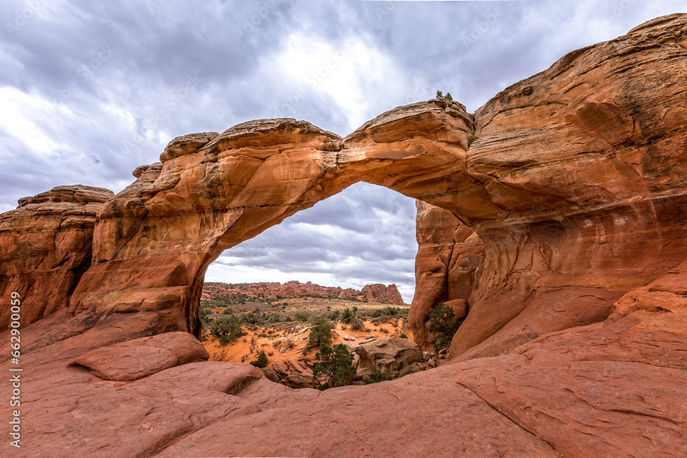 The broken Arch in the Arches  National Park, Utah USA