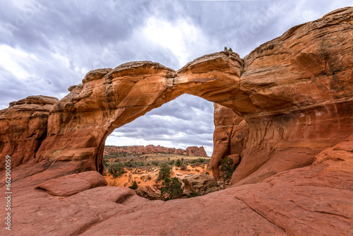 The broken Arch in the Arches  National Park  Utah USA