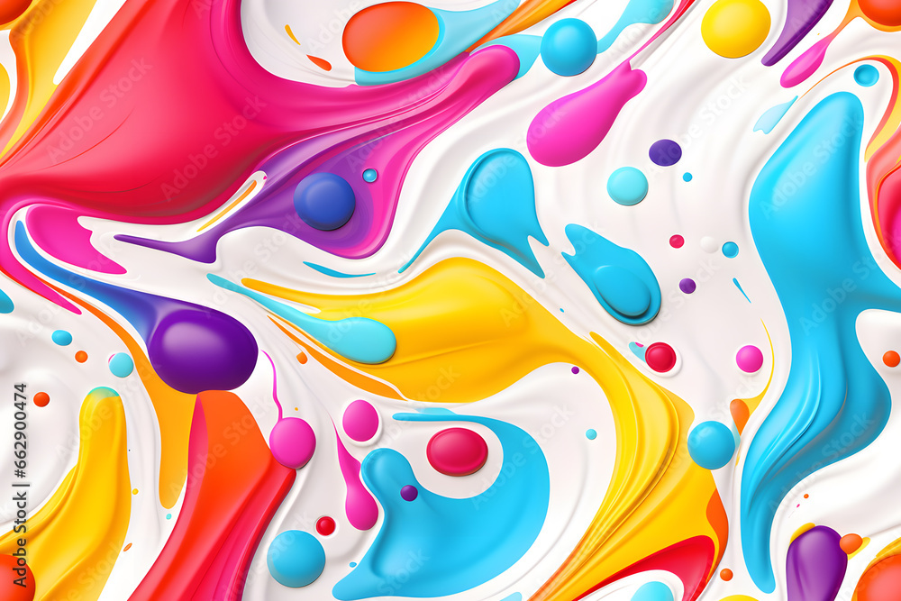 Colorful liquid seamless pattern