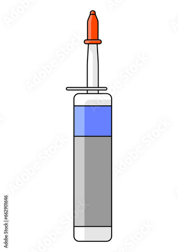 Illustration of sealant. Repair working tool. Equipment for construction industry and business.