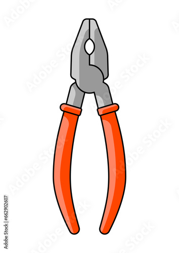Illustration of screwdriver. Repair working tool. Equipment for construction industry and business.