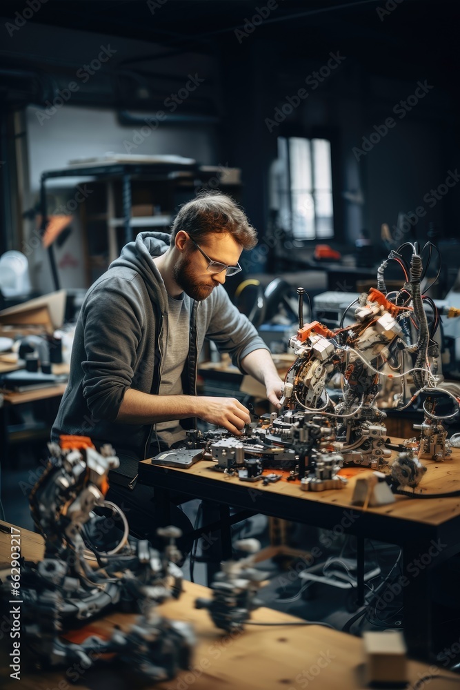 Man creates bionic robot Man creates bionic robot