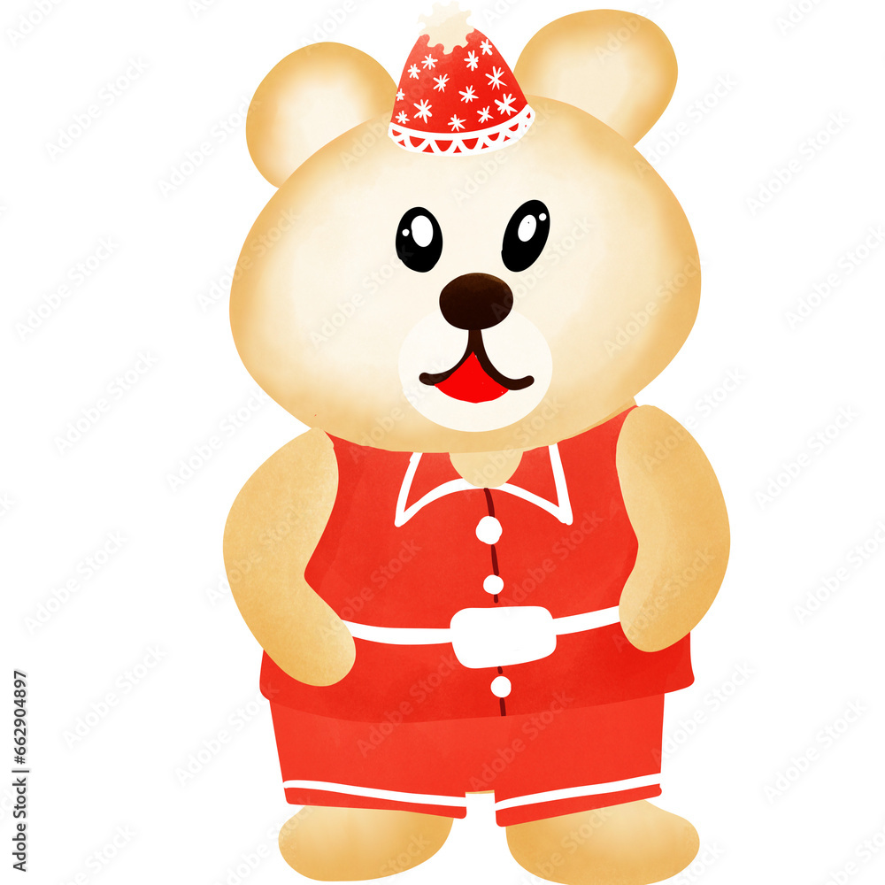 Naklejka premium bear with heart