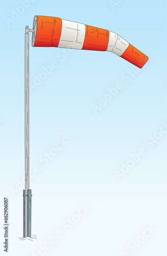 hand drawn windsock. scribble windsock