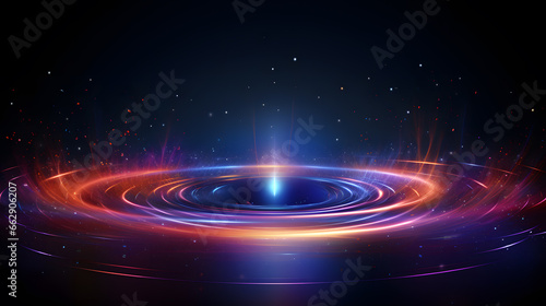 Shining neon colors abstract space background