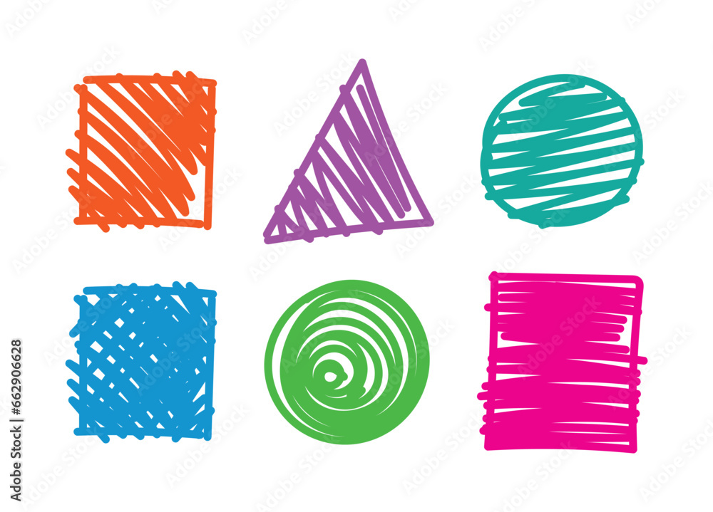 hand drawn, square, triangle, circle shapes. hand drawn geometric shapes hand drawn, square, triangle, circle shapes. hand drawn geometric shapes