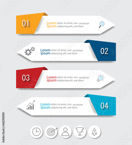 Infographic Vector abstract design web banner template.Modern banner.