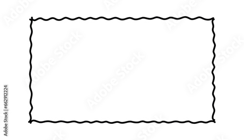 Doodle frames. Rectangle hand drawn borders. Squared ornament frame for sketchbook or bullet journal. Vector collection