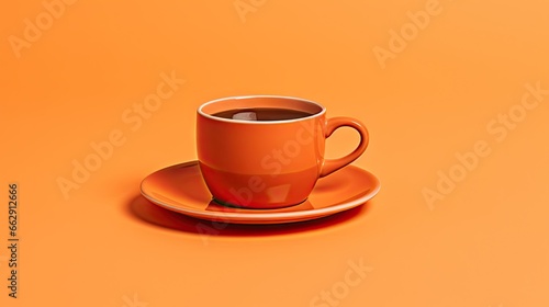  a cup of coffee sitting on top of a saucer. generative ai