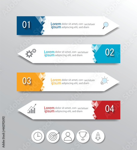 Infographic Vector abstract design web banner template.Modern banner.