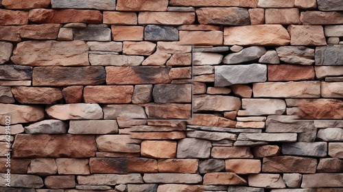 A close-up of a wall with a natural stone texture  showcasing the intricate details and earthy colors of the stone  creating an organic and timeless look