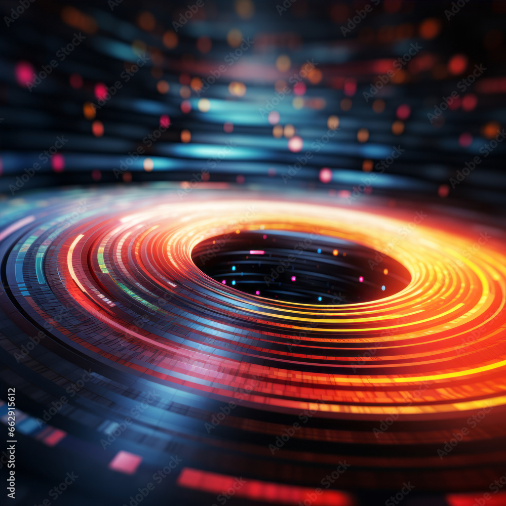 Abstract digital technological vortex background Abstract digital technological vortex background