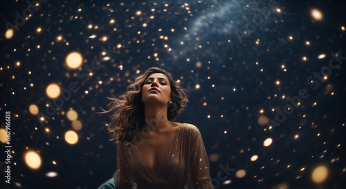 a woman in stars