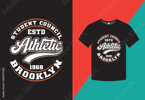 Athletic Brooklyn t shirt design template