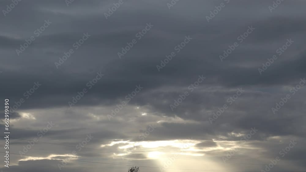 A black evening sky and a white circle of sunlight. High quality video. Evening landscape A black evening sky and a white circle of sunlight. High quality video. Evening landscape