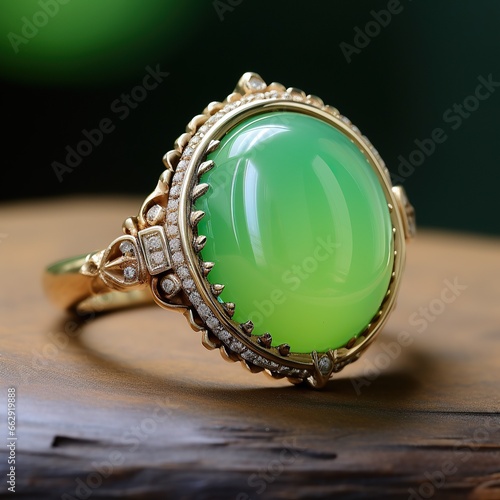 Designer ring with peridot photo