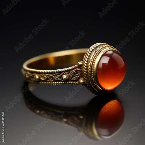 Ring with carnelian photo