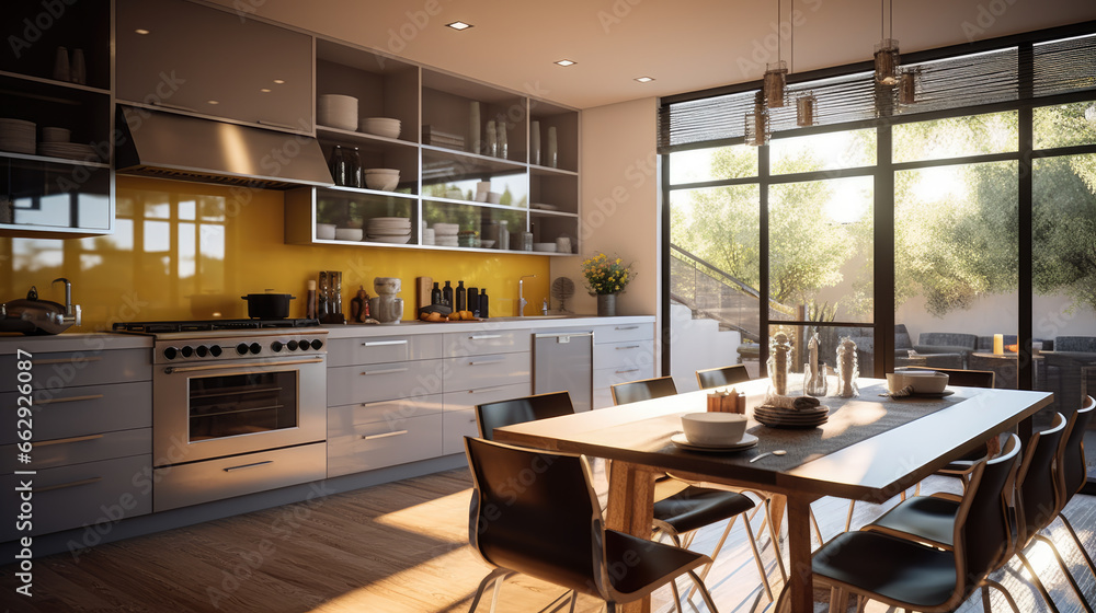 A modern kitchen complete with all furnishings