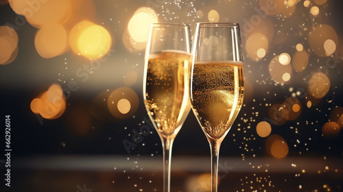 Brinde de celebra    o com champanhe. Cart  es de Ano Novo