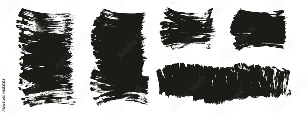 Flat Fan Brush Thick Short Background High Detail Abstract Vector Background MEGA Set 