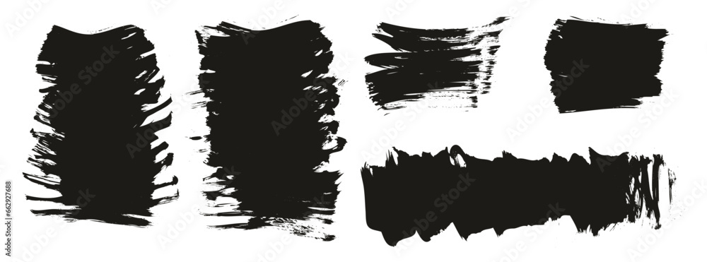 Flat Fan Brush Thick Short Background High Detail Abstract Vector Background MEGA Set 