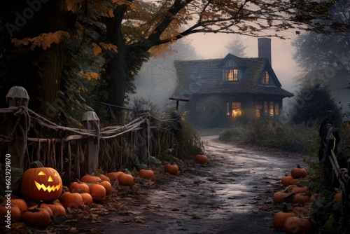 Wallpaper Mural Old spooky haloween house Torontodigital.ca