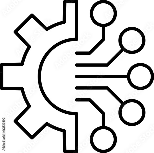 Data integration icon. Software, api thin line symbol isolated on white background.