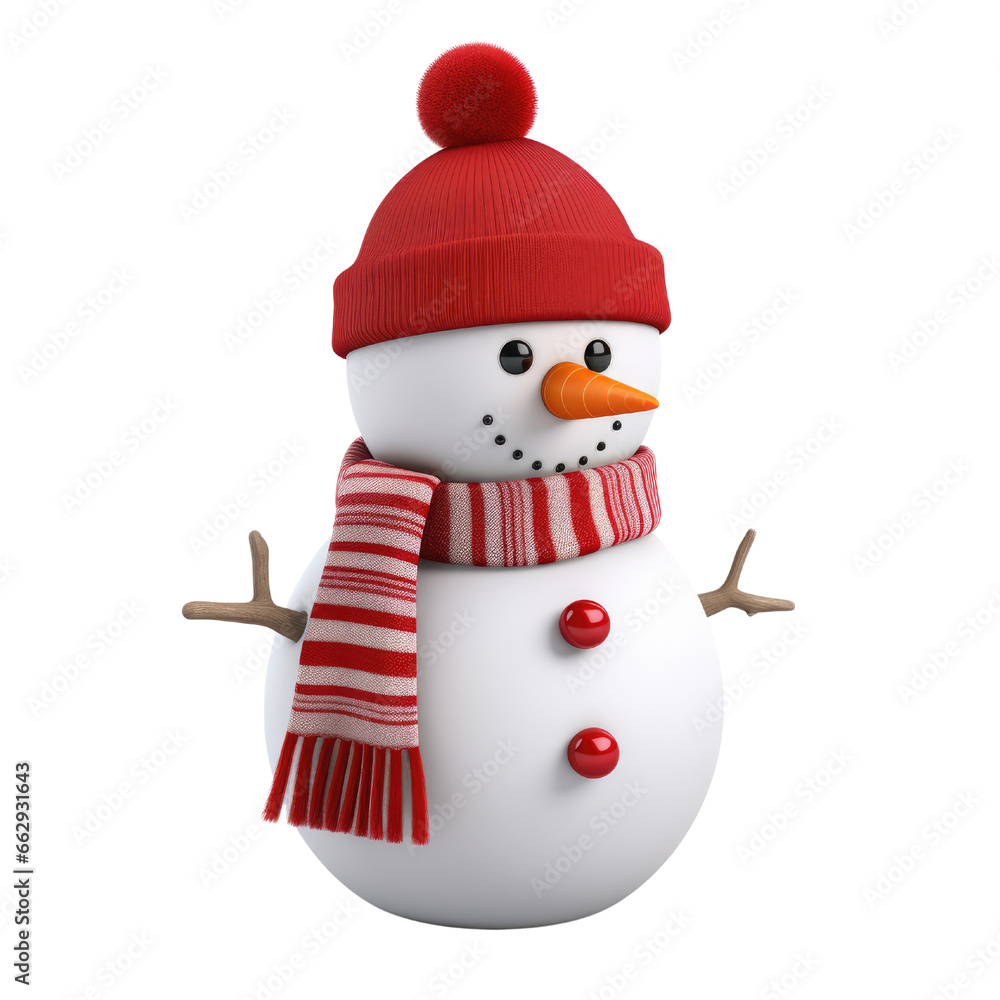 Snowman Christmas and New Year decoration clipart for design isolated on transparent background Snowman Christmas and New Year decoration clipart for design isolated on transparent background